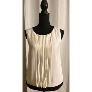 DKNYC Sleeveless Fringe Blouse Size Small
